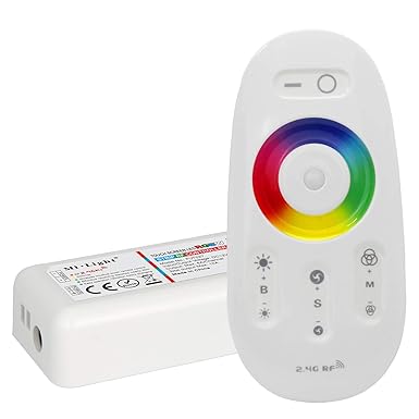 LIGHTEU®, 2.4G LED-Fernbedienung und RF-Controller für die RGBW (RGB + weiß) LED-Streifen, fut027