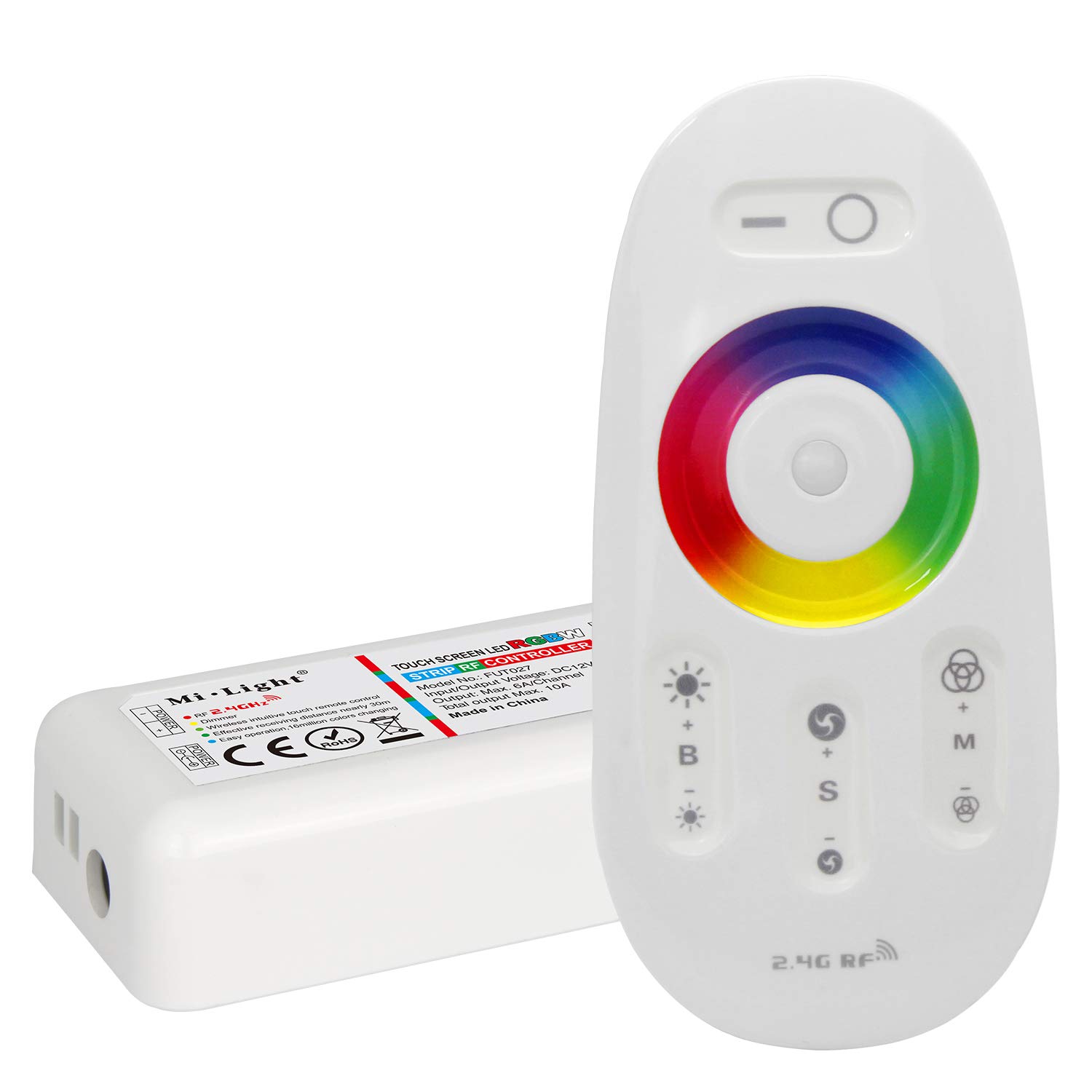 LIGHTEU®, 2.4GHz LED Remote Control and RF Controller for The RGBW (RGB+White) LED Strips, Milight Miboxer fut027