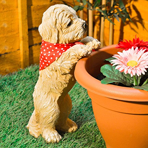 Peeping Puppy Garden Ornament Dog Decoration Plant Pot Outdoor