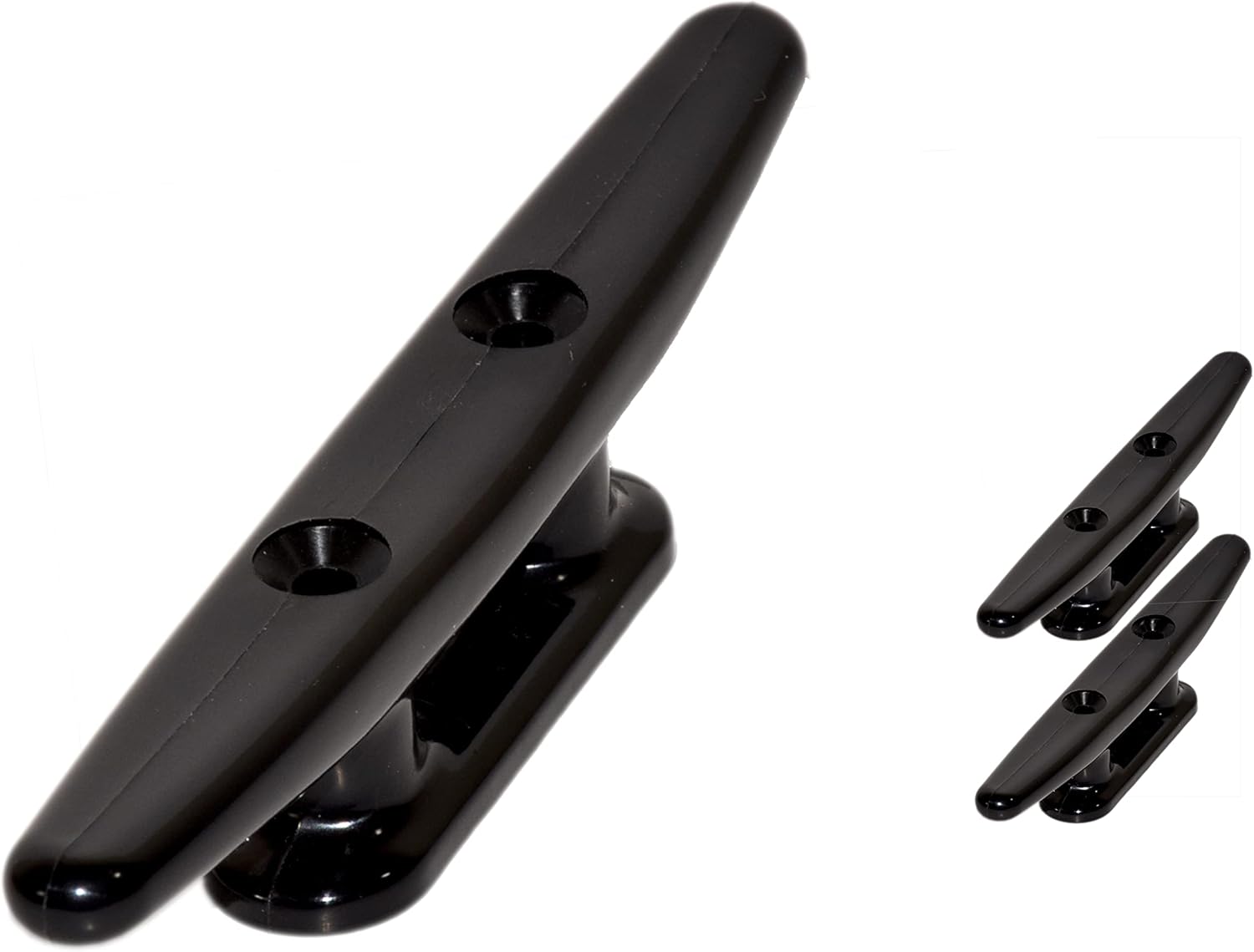 QPURO Black Nylon Boat Cleat 4 Inch - Rope Cleat, Kayak Cleat, Tie Down, Boat Dock Cleats - Ideal for Marine, Deck, Nautical Decor (2-Pack) : Sports & Outdoors