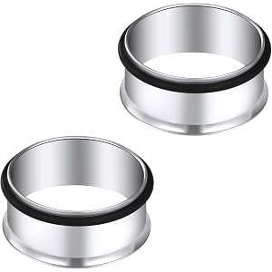 Qiwnswoy 12G to 1" Gauges for Ear Surgical Steel Single Flare Tunnels with O-Rings Earring Expander Stretcher Fit Ear Gauges