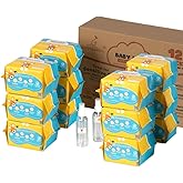 BabbleRoo Dry Wipes for Baby - 100% Plant-Based Cotton, Hypoallergenic, Fragrance-Free, Chemical-Free, Gentle for Sensitive Skin, Use Wet or Dry for Diaper Changes and Cleanups– 1200 Wipes