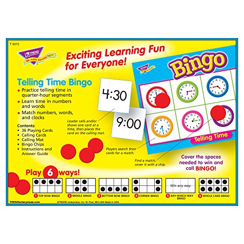 Telling Time Bingo Game