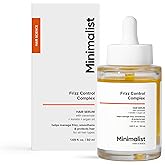 Minimalist Frizz Control Complex with Keratin, Argan Oil & Ceramide | Smooths, adds shine, controls frizz & protects from heat and UV | For all hair types | 1.69 fl oz / 50 ml
