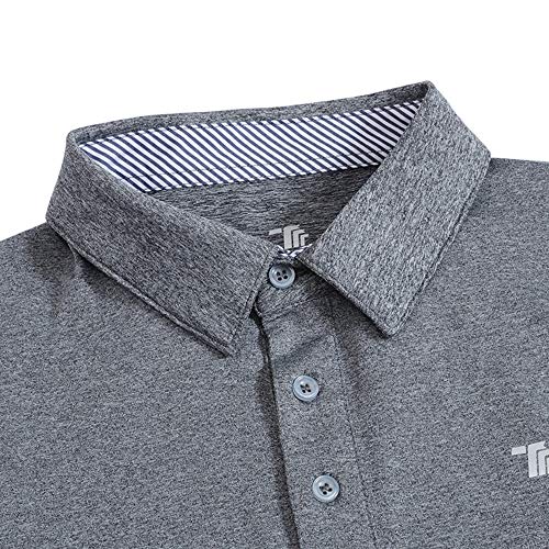 JINSHI Men's Active Shirts Short Sleeve Running Sports T-Shirts Performance Golf Polo Tee Tank 3Pack Size XL (Army Green,Blue,Gray)