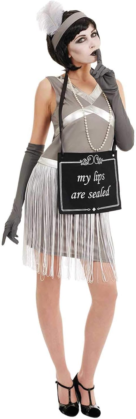 Womens 20s Flapper Girl Costumes Fringed Decades Dresses: Clothing