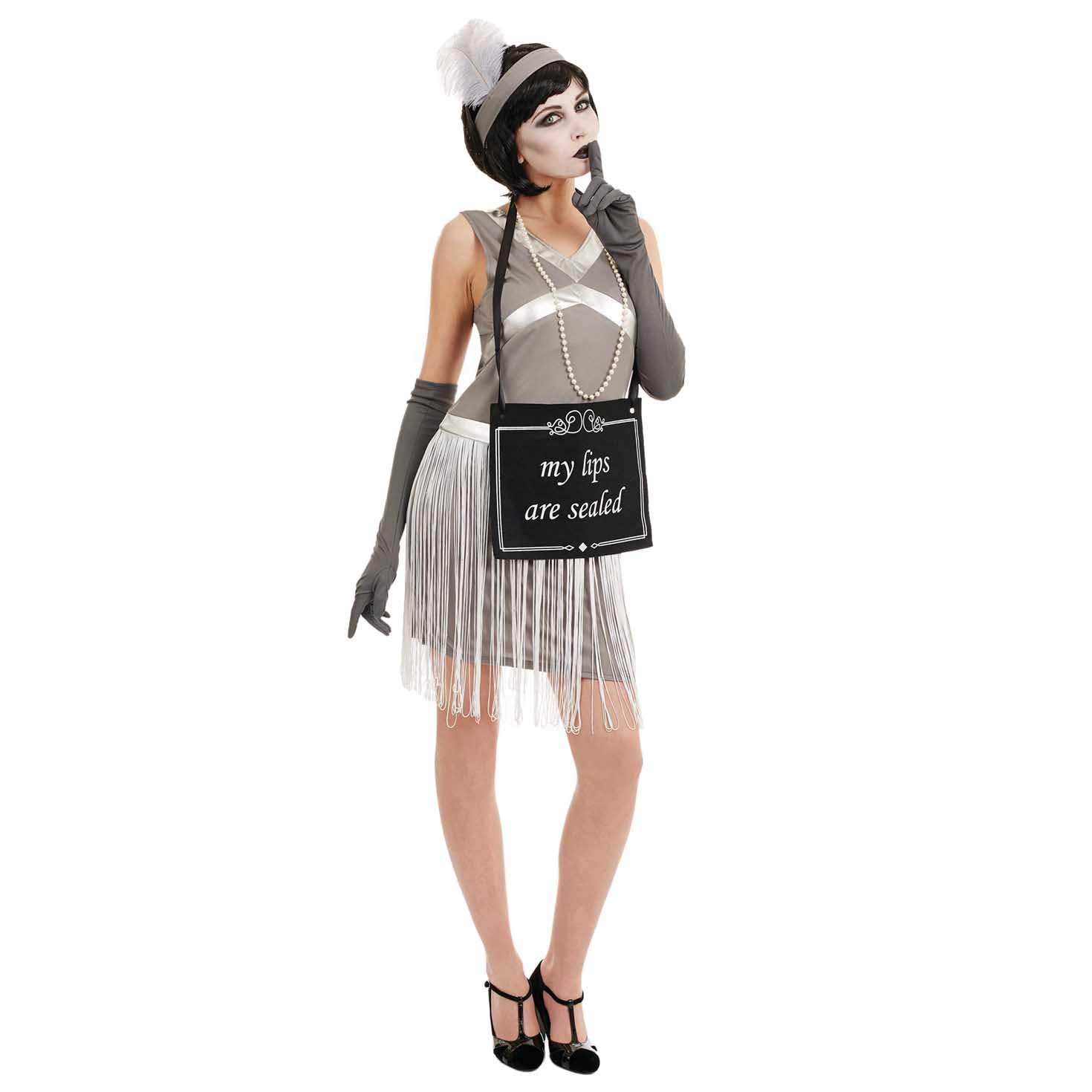 Fun Shack Womens Silent Film Flapper Girl Costume Adults 20s Halloween Dress X-Large