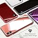 JIDUO iPhone X Case 5.8 inch, Cute Glitter Girly Bling Diamond Bumper Protective Case with Tempered Glass Back Cover [Anti Fingerprint] for Girls Women (Pink)