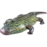 Inflatable Alligator Pool Floats for Adults Kids,84" Giant Pool Beach Toys | Realistic Crocodile Toy,Funny Animal Pool Float,Birthday Party Decorations for Jungle Safari Theme,Duck Deterrent for Pool