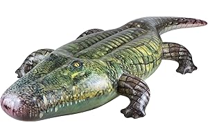 ILEISURELY Giant Inflatable Alligator Pool Float,84 inch Animal Themed Pool Toy Ballons for Birthday Pool Halloween Party Decorations,Blow Up Photo Prop,Party Favors Supplies Gift for Kids and Adults