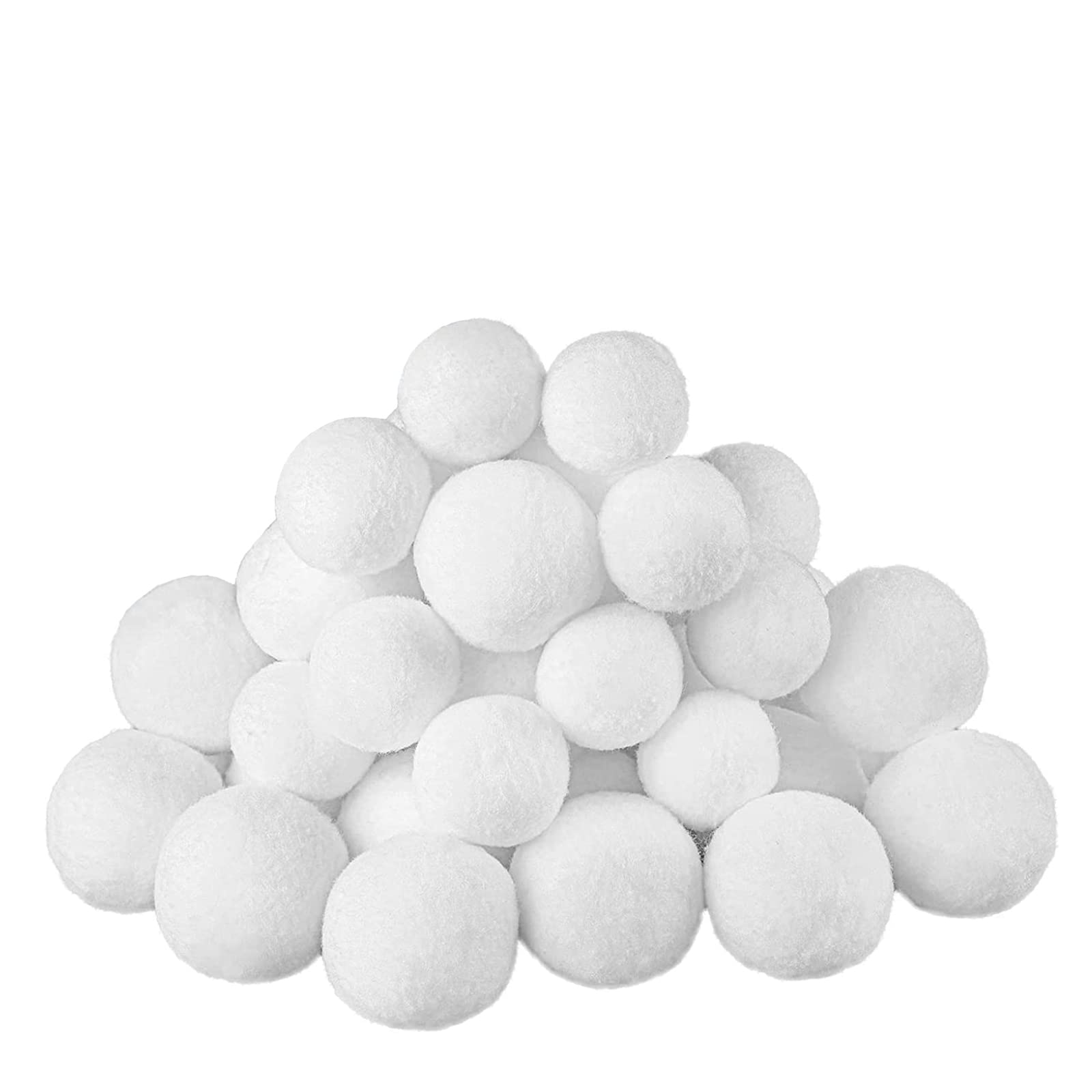 25pcs Fake Snowballs Plush Realistic Artificial Snowballs,5cm Xmax Tree Decorations Fake Snow Balls for Kids Indoor Snowballs Fight Game,Soft Plush Snowballs for Children Adult Snowball Throw Games