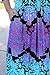 ZESICA Women's 3/4 Sleeve Floral Printed High Waist Pocket Long Maxi Dress Aque Small