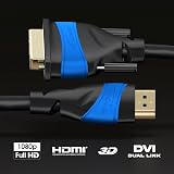 KabelDirekt HDMI to DVI Adapter Cable 0.5m AIS Shielding 24+1 Gold view 2