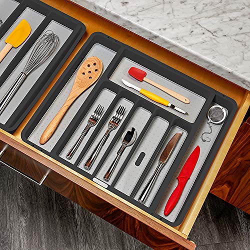 madesmart Expandable Silverware Tray Granite CLASSIC COLLECTION 8