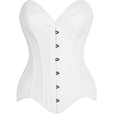 Daisy corsets womens Daisy Corsets Top Drawer White Cotton Steel Boned Overbust Corset