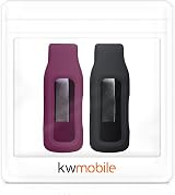 kwmobile 2x Clip Holders for Fitbit Inspire 3 2 Ace 3 Black Dark Red Replacement view 6
