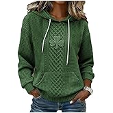 Women's St. Patrick's Day Knitted Sweater Shamrock St Patricks Day Shirt Women Festival Tops