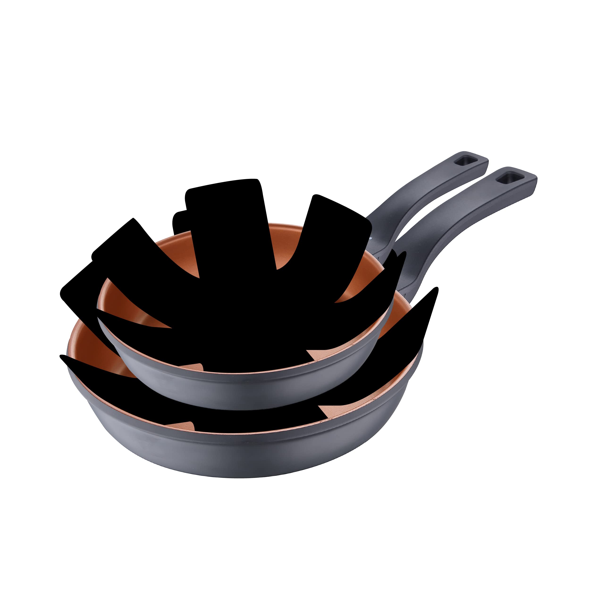 SAN-IGNACIO-Bronze-Juego-de-Sartenes-Set-de-2-Piezas-de-20-y-28-cm-de-Diametro-y-2-Protectores-Fabricadas-con