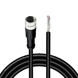 Lonlonty M8 Cable 6 Pin 6.5Ft/2M Female A Coding