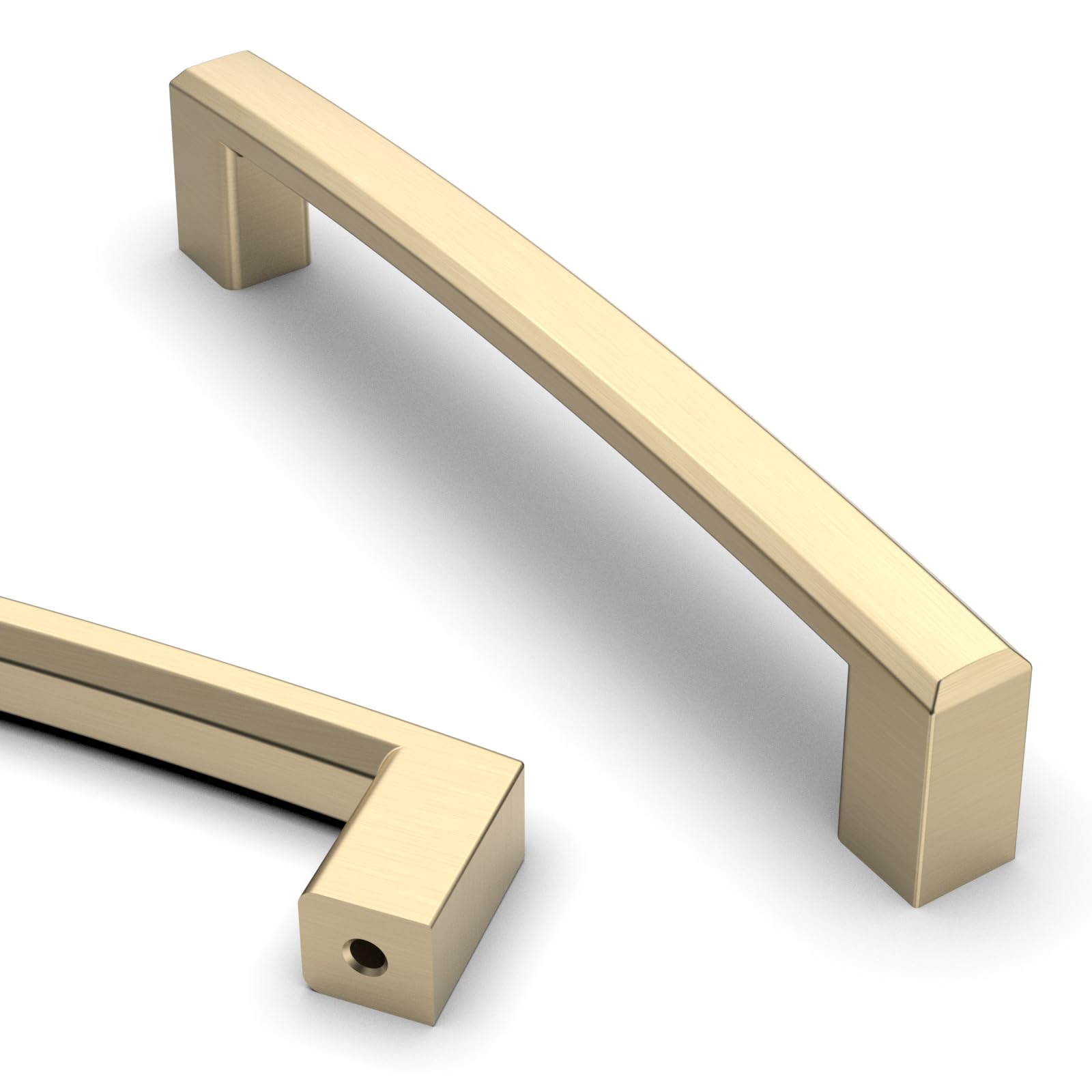Photo 1 of Asidrama 10 Pack 5 Inch(128mm) Brushed Gold Kitchen Cabinet Handles, Cabinet Pulls Kitchen Cabinet Hardware for Cupboard Drawer Handles Dresser Pulls