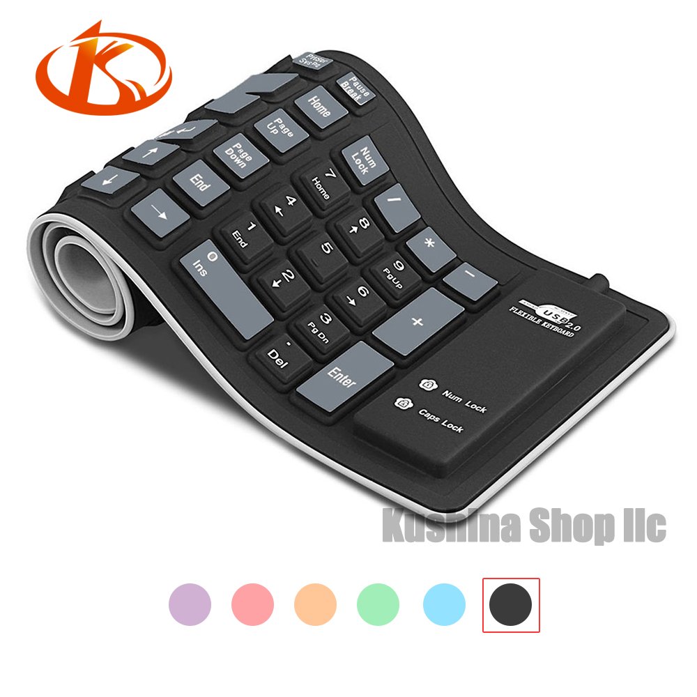 Kushina Foldable Silicone Keyboard Usb Wired Flexible Soft Waterproof Compute.. 25 61sXXjGVvPL