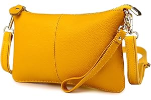 Artwell Genuine Leather Clutch Wallet For Women Wristlet Envelop Crossbody Purse Card Shoulder Bag