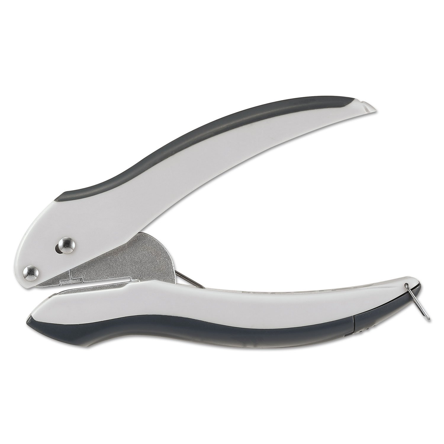 Bostitch Office EZ Squeeze One-Hole Punch, 10 Sheet Capacity, Lightweight, Gray/Blue (2402)