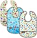 Kushies Taffeta Waterproof Bib - Neutral - Boy - 3 ct