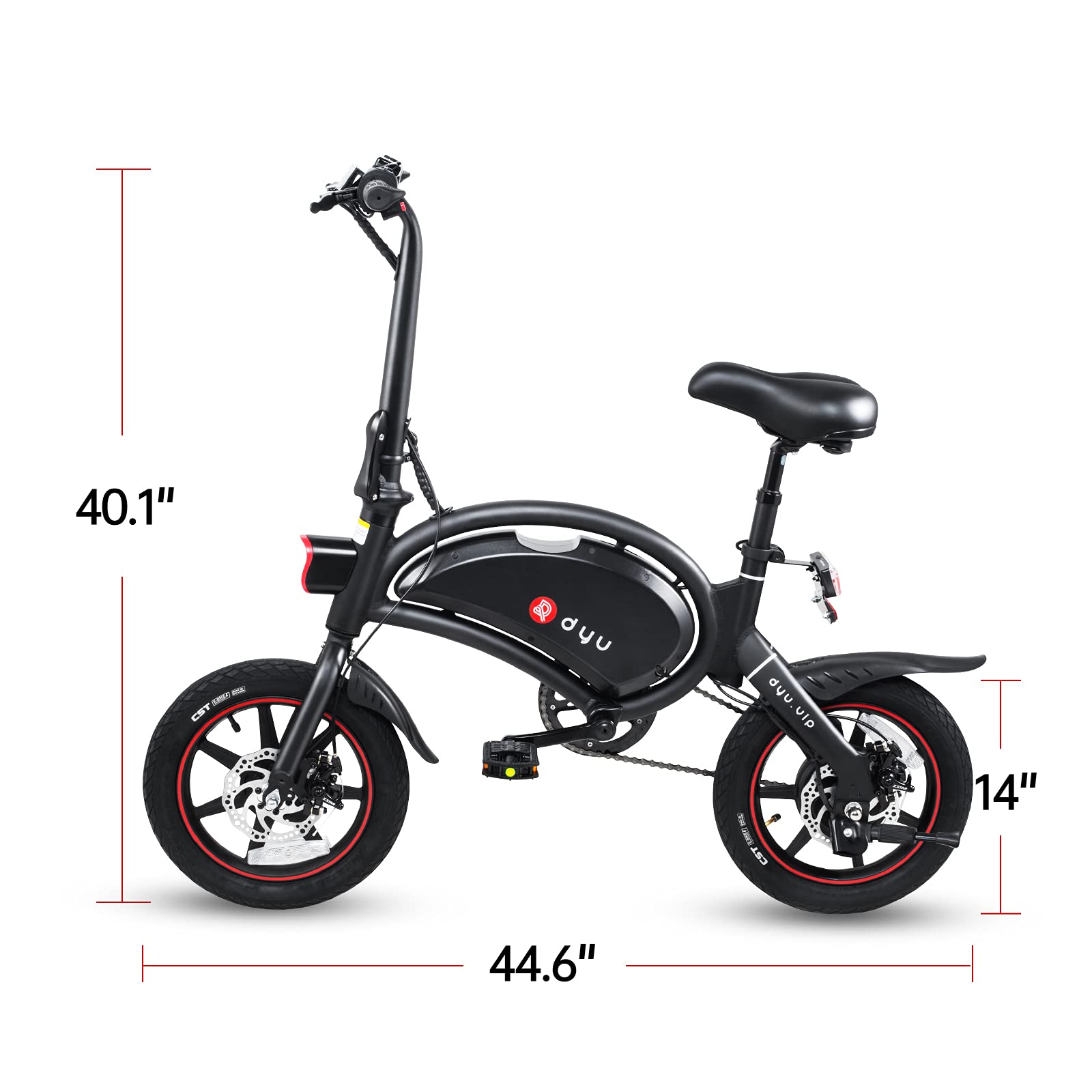 DYU Electric Bike for Adults Teens, D3F 14" Folding Electric City EBike with