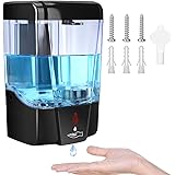 Automatic Soap Dispenser, Touchless Infrared Motion Sensor, Hand Sanitizer Dispenser 700ml/24oz Wall Mount Hand Free, Touch-F