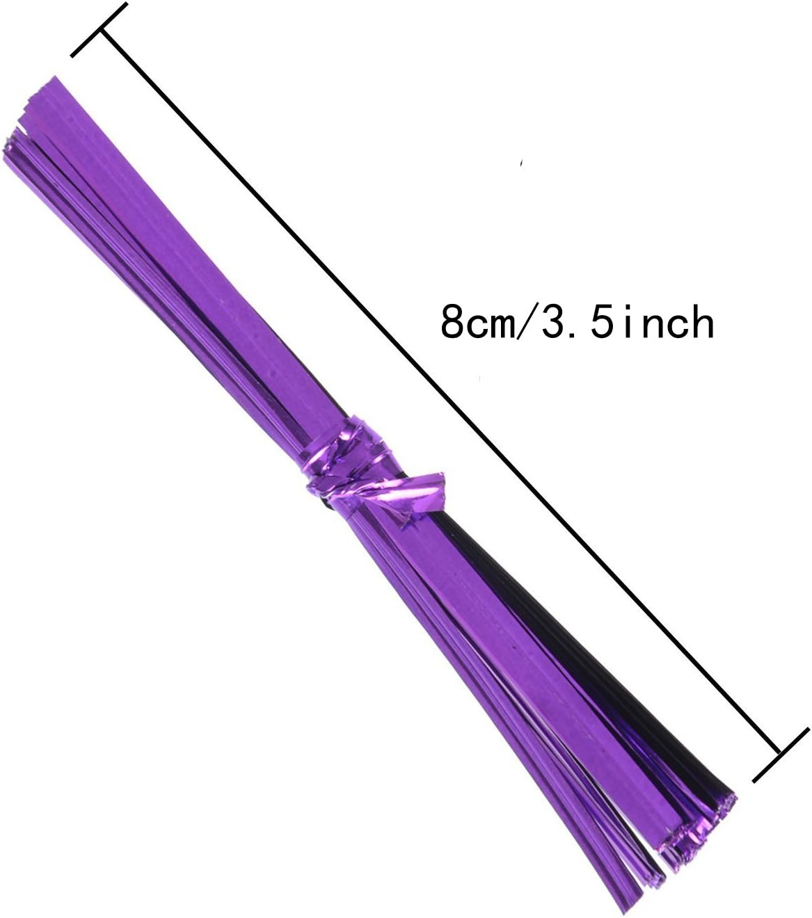 MoloTAR || 100 Pcs 10 in x 6 in(1.4mil.) Clear Flat Cello Cellophane Treat Bags Good for Bakery, Cookies, Candies,Dessert with one random color Twist Ties, 6" x 10": Kitchen & Dining