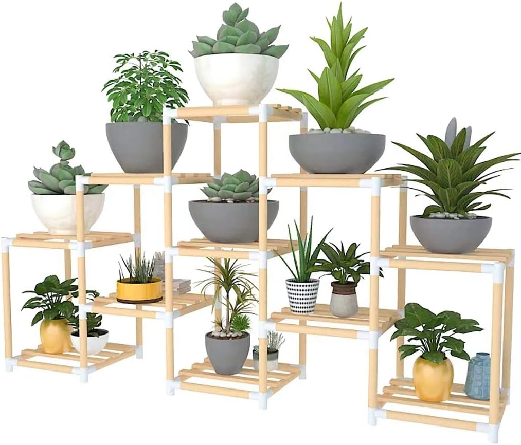 Flower Display Rack, Wooden Display Rack Storage Rack