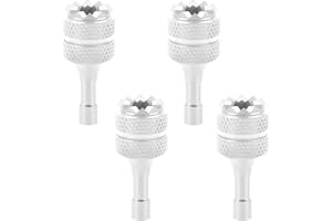 NICECRAFT 4 Pcs Aluminum Alloy Remote Controller Sticks Joystick for DJI RC/RC2 for Mini 3/Mini 3 Pro/Mini 4 Pro/Air 3/3S/Air 2S/Neo/Mavic 4 Pro/Mavic 3/Mavic 3 Pro/Mavic 3 Drone Replacement (Silver)
