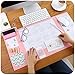 Large Size Mouse pad Anti-Slip Desk Mouse Mat Waterproof Desk Protector Mat with Smartphone Stand, Pockets, Dividing Rule, Calendar and Pen Groove(Various Colors) (Pink)