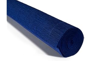 BETAM Premium Italian Crepe Paper Roll Heavy-Weight 140 gram（40+ Colors） (Midnight Blue（955）)