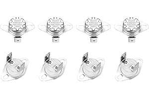 uxcell KSD301 Thermostat 180℃/356°F 16A Normally Closed N.C Temperature Switch for Microwaves,Oven,Coffee Maker 4 Pcs,Ceramic