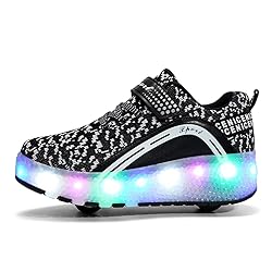 Nsasy Roller Shoes Girls Boys Wheels Sneakers Led
