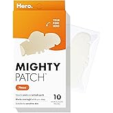 Mighty Patch Hero Cosmetics Nose Large Hydrocolloid Pore Strips, 10 Ct | Pimple Patches for Overnight, Dermatologist Approved, Pimple Stickers, Korean Skincare