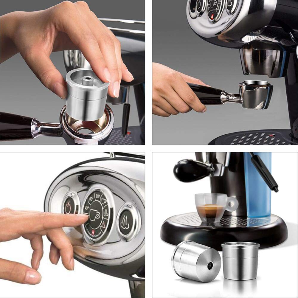 Set di 2 tappi riutilizzabili copatibili con capsule Nespresso