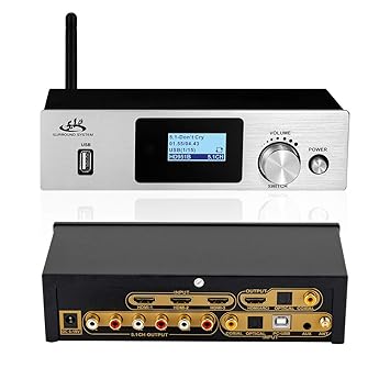 Buy 5 1 Decoder Separator For Dts Ac3 Digital Analog Audio Video System With Bt 5 0 Receiver Hdmi 4k 3d Coaxial Optical Fiber Aux U Disk Pc Usb Input 192khz 24bit For Home Theater Game Music Online At Low Prices In India