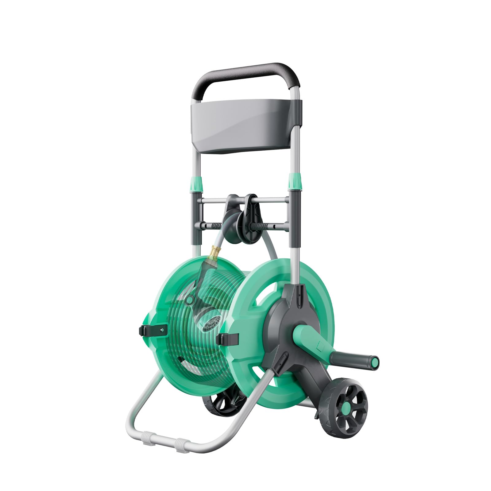 Photo 1 of (USED/FAIR) HVNPSH Garden Hose Reel Cart, Hold Up to 75-150 Ft of 5/8 Inch Hose, Water Hose Reel Cart with Wheels, Mobile Hose Reel Cart For Car Washing, Garden Watering, Outside Use