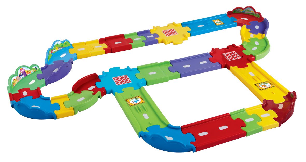 VTech 148103 Toot-Toot Drivers Deluxe Car Track Set Baby Toy, with 30 Track Pieces, Suitable for 1, 2, 3+ Year Olds, English Version