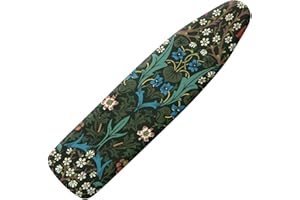 ZCFYGDX William Morris Ironing Board Cover Nylon Buckle Fastening Easy to Install Iron Decor Covers Standard with Elastic Edge Scorch Resistant Protective Covers for Iron Board 15x54 Vintage Print