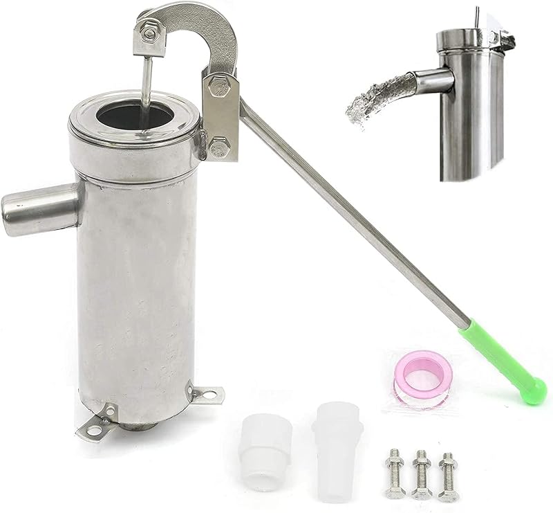 ZNWEATCZ Handheld Well Pump Stainless Steel 10m Depth Hand Shake Suction Water
