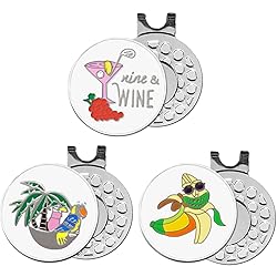 FINGER TEN Golf Ball Markers 3 Pcs with 3 Pack Hat