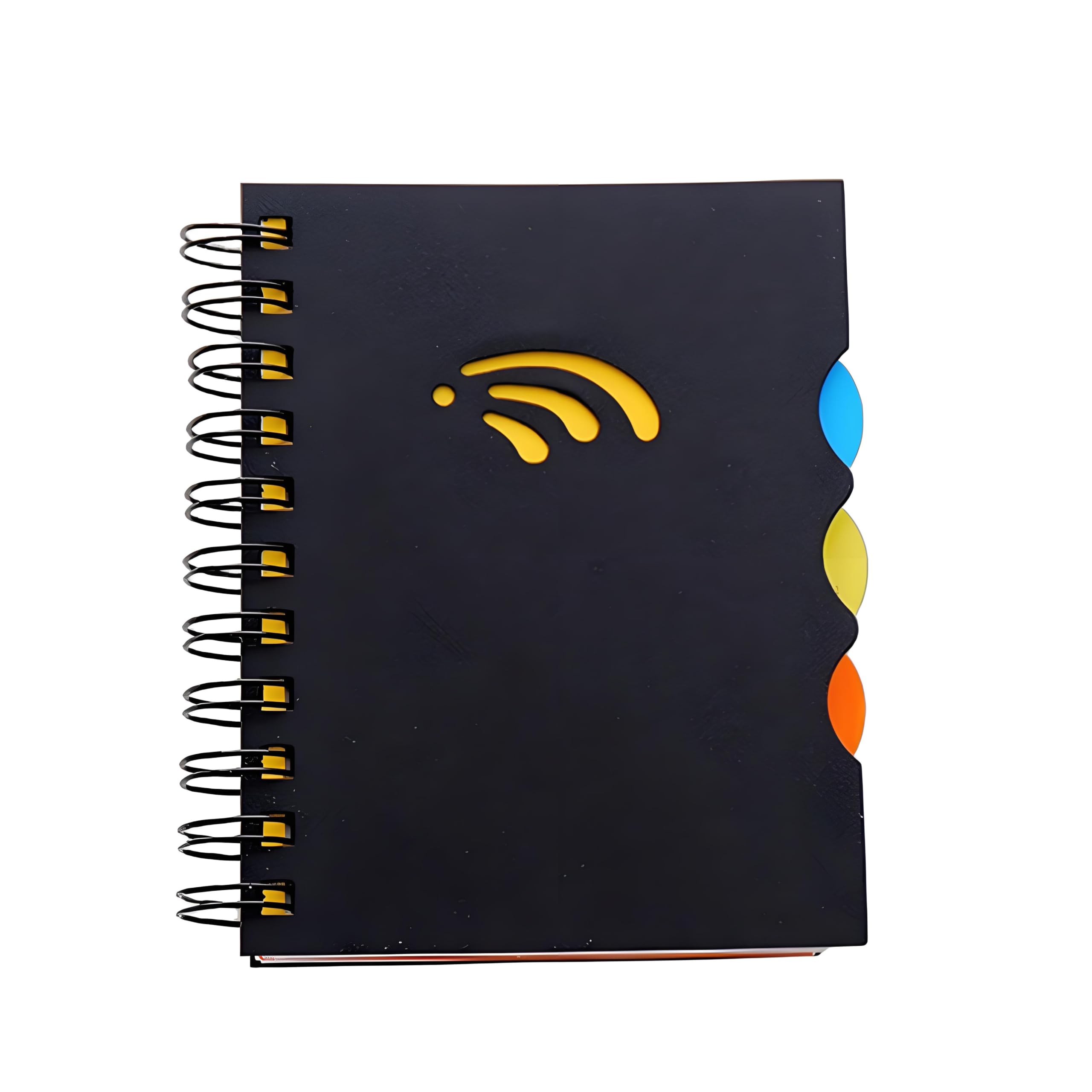 A6 Subject Notebook with Lined Page, 5 Colored Divider Subject Notebook Wirebound Spiral Notebook Hardcover Memo Planner Journal Pad for Students Teens Office School
