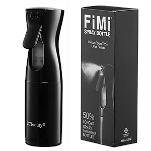 CCbeauty Fine Mist Spray Bottle,5 Oz/150ml Empty Hair Spray Bottle Barber Mist Sprayer Bottle for Curly Hair, Hair Cutting, Hair Styling, Houseplant, Cleaning,Black