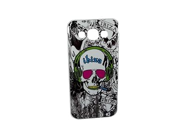 coverstop® Carcasa calavera Ibiza con auriculares gafas sol Music ...