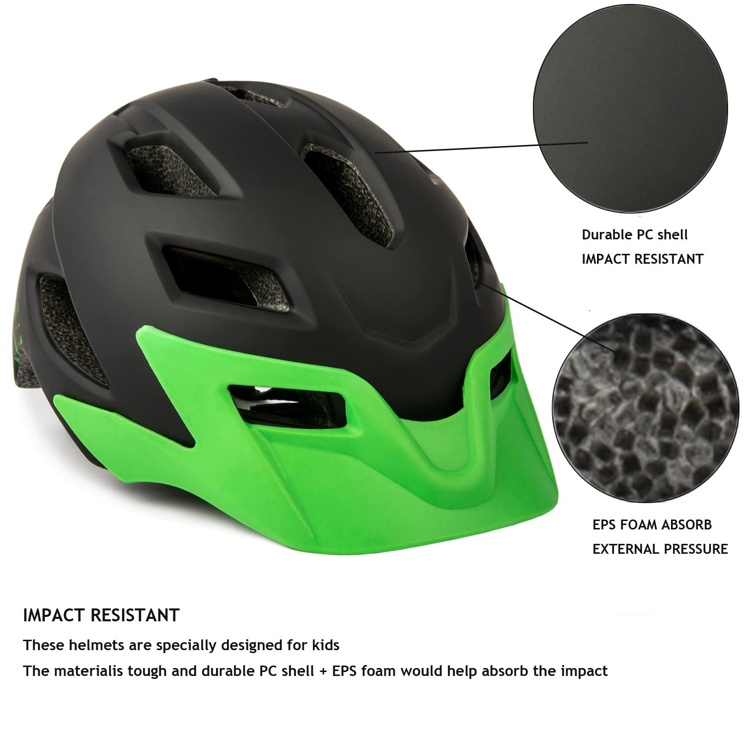 Kids Helmet, Exclusky Kids Bike Helmet Adjustable Safety Lightweight Children Bicycle Helmet for Kids Skating Cycling Scooter Boys and Girls Bicycle Helmets Ages 5-8-14