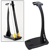 FLURSAILE 2-Slot Sword Stand Vertical Samurai Sword Katana Tanto Holder Stick Weapon Display Stand Swan Shape